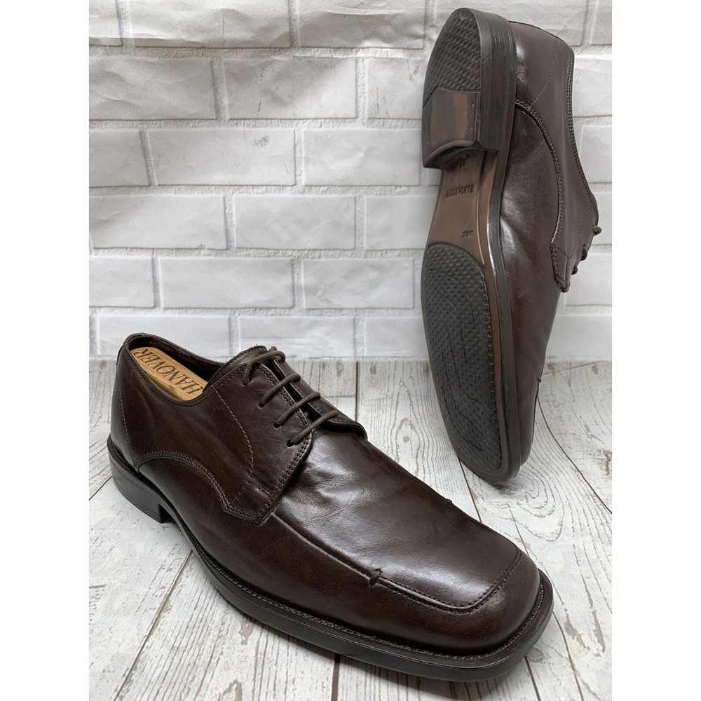 Aldo Men’s Leather Handarbeit Leather Derby Shoes  Latex Bottom Brown Size US 10